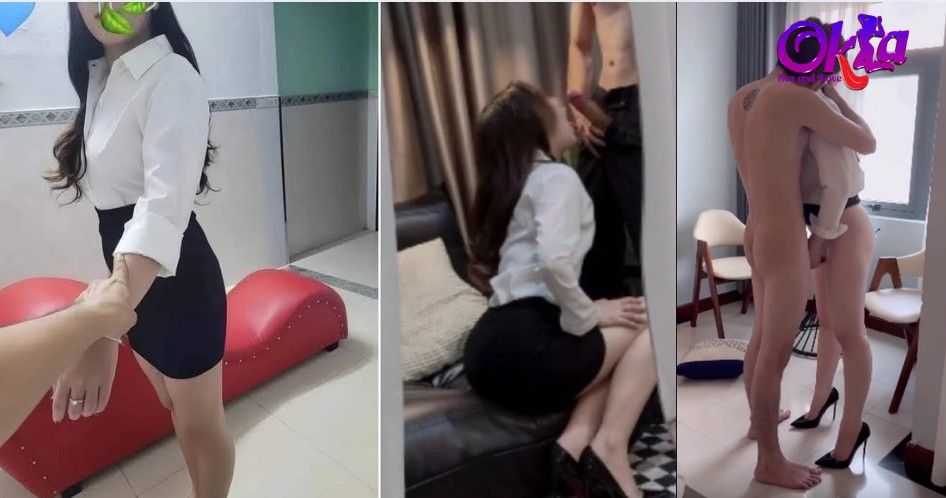 Sex vụng trộm thư ký nóng bỏng quấn lấy ông chủ ngay tại văn phòng